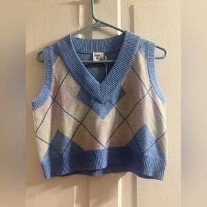 Princess Polly Argyle V-Neck Sweater Vest